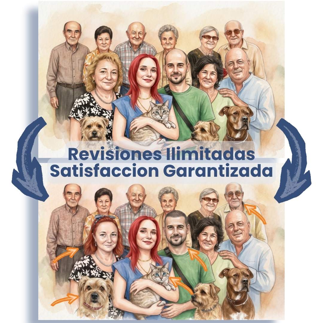 Retrato Artístico Familiar Personalizado