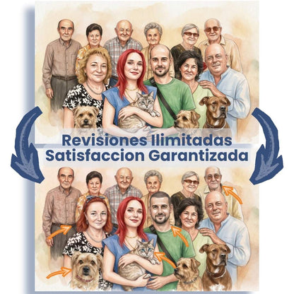 Retrato Artístico Familiar Personalizado