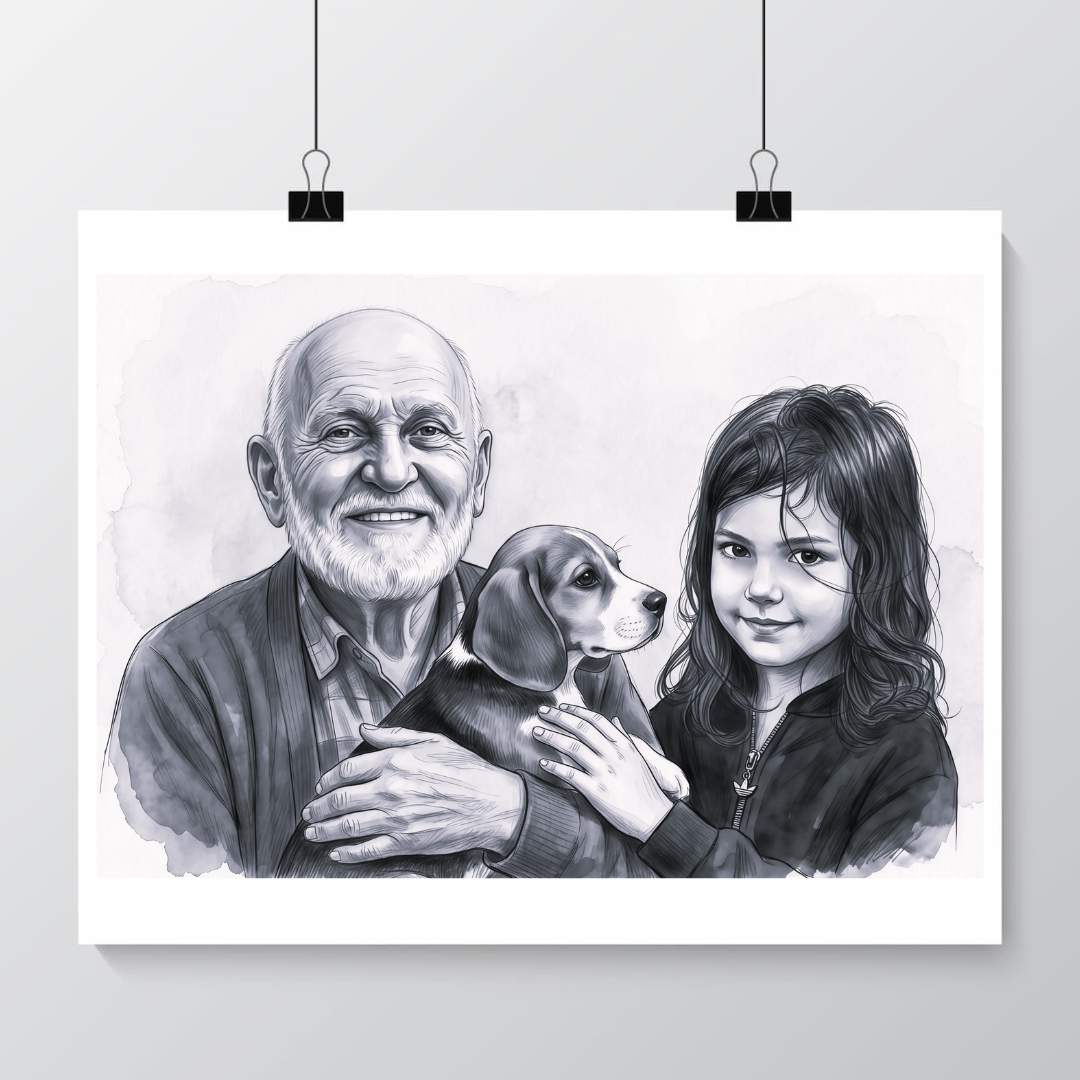 Retrato Artístico Familiar Personalizado