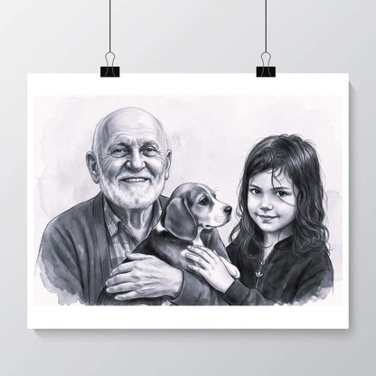 Retrato Artístico Familiar Personalizado
